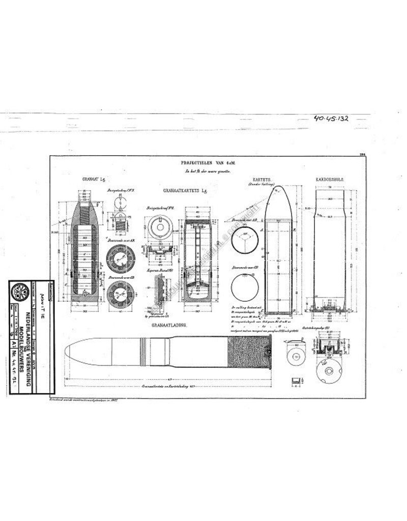 MBT 40.45.132 Munition und Projektile