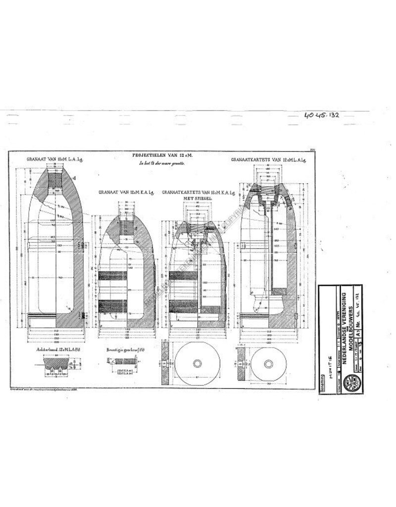 MBT 40.45.132 Munition und Projektile