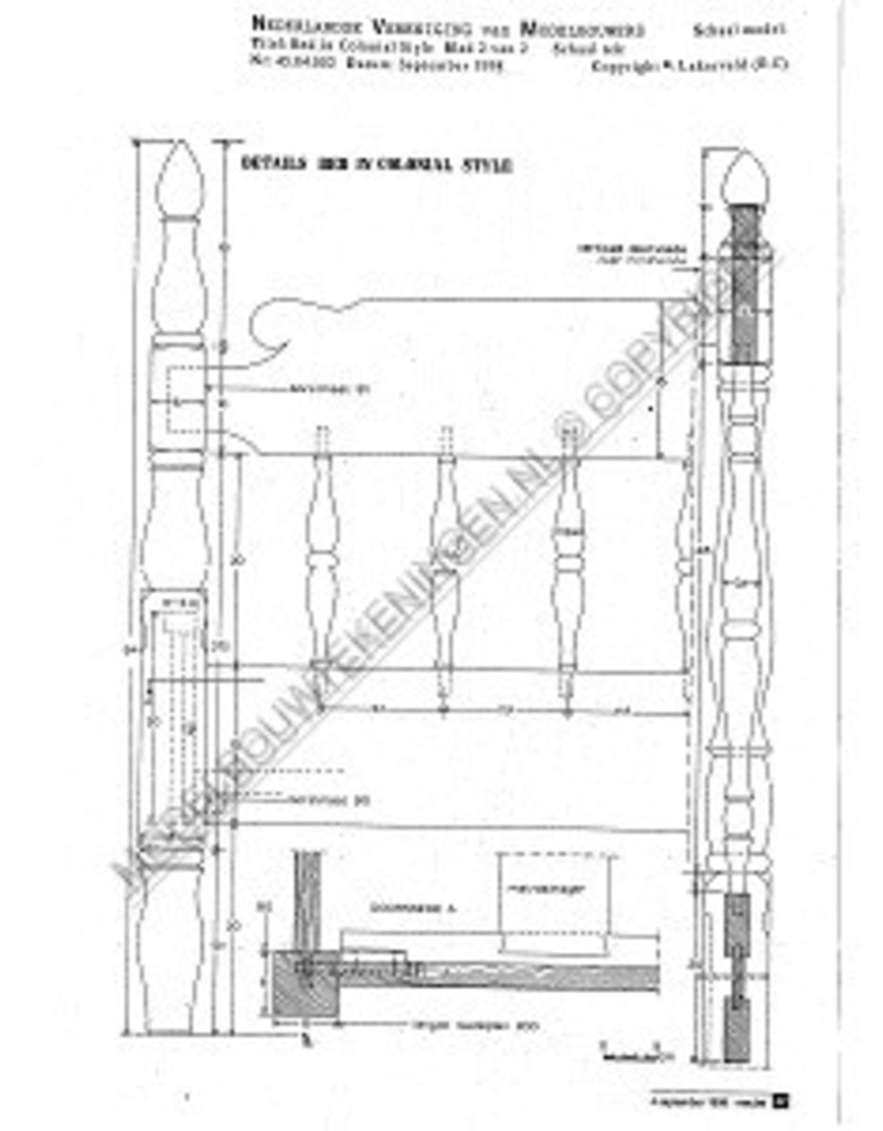 NVM 45.04.002 bed in colonial style