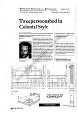 MBT Tweepersoonsbed in colonial stijl - Bouwtekening Schaal 1 : N/A (45.04.003)