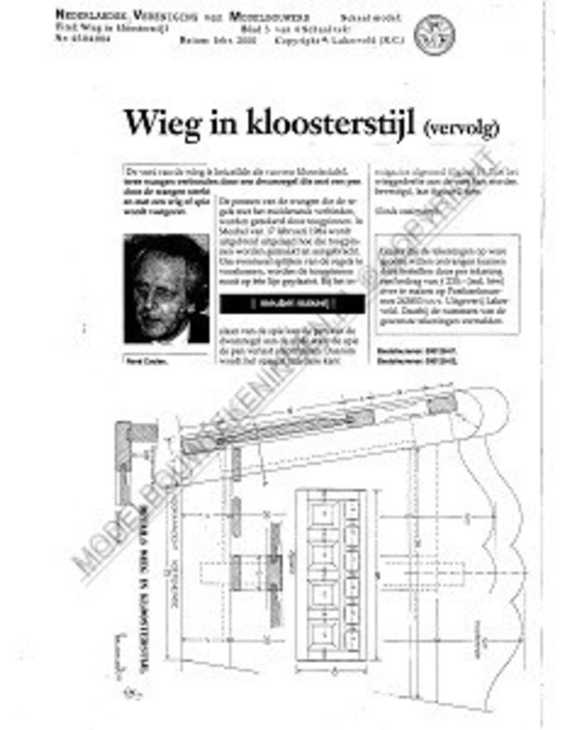 MBT Wieg in kloosterstijl - Bouwtekening Schaal 1 : N/A (45.04.004)