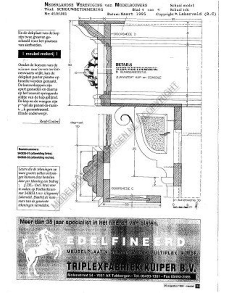 MBT Schouwbetimmering - Bouwtekening Schaal 1 : N/A (45.05.001)