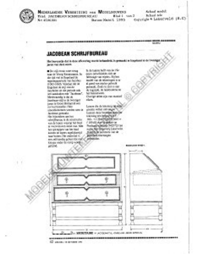 MBT Jacobean schrijfbureau - Bouwtekening Schaal 1 : N/A (45.06.001)