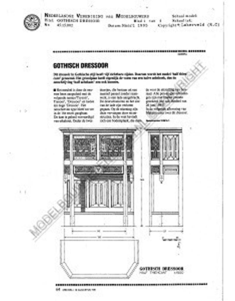 MBT Gotisches Sideboard - Bauzeichnung Maßstab 1 : N/A (45.15.002)