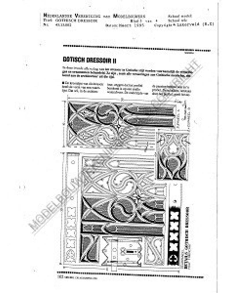 MBT Gotisches Sideboard - Bauzeichnung Maßstab 1 : N/A (45.15.002)