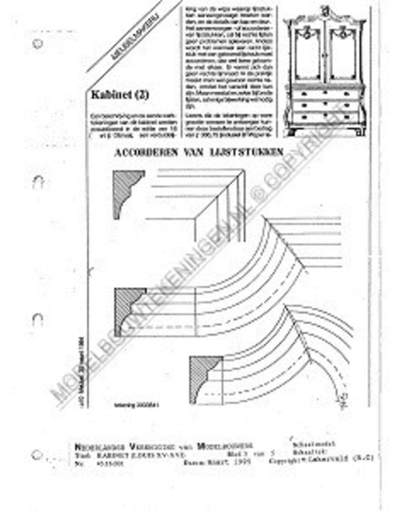 MBT Kabinett (Louis XV-XVI) - Bauzeichnung Maßstab 1 : N/A (45.16.001)