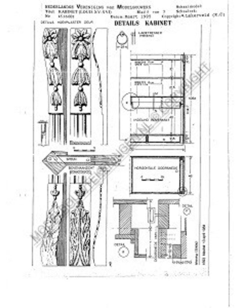 MBT Kabinet (Louis XV-XVI) - Bouwtekening Schaal 1 : N/A (45.16.001)
