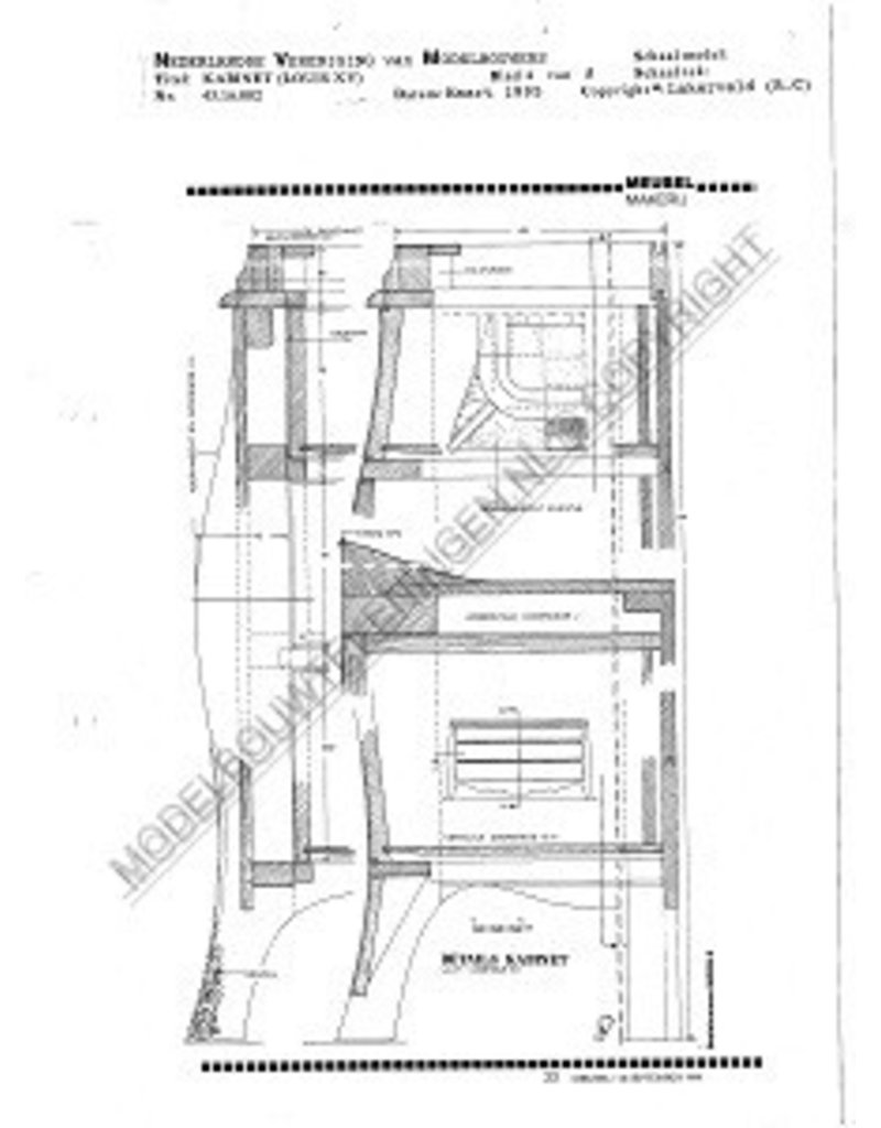 MBT Kabinet (laat Louis XV) - Bouwtekening Schaal 1 : N/A (45.16.002)