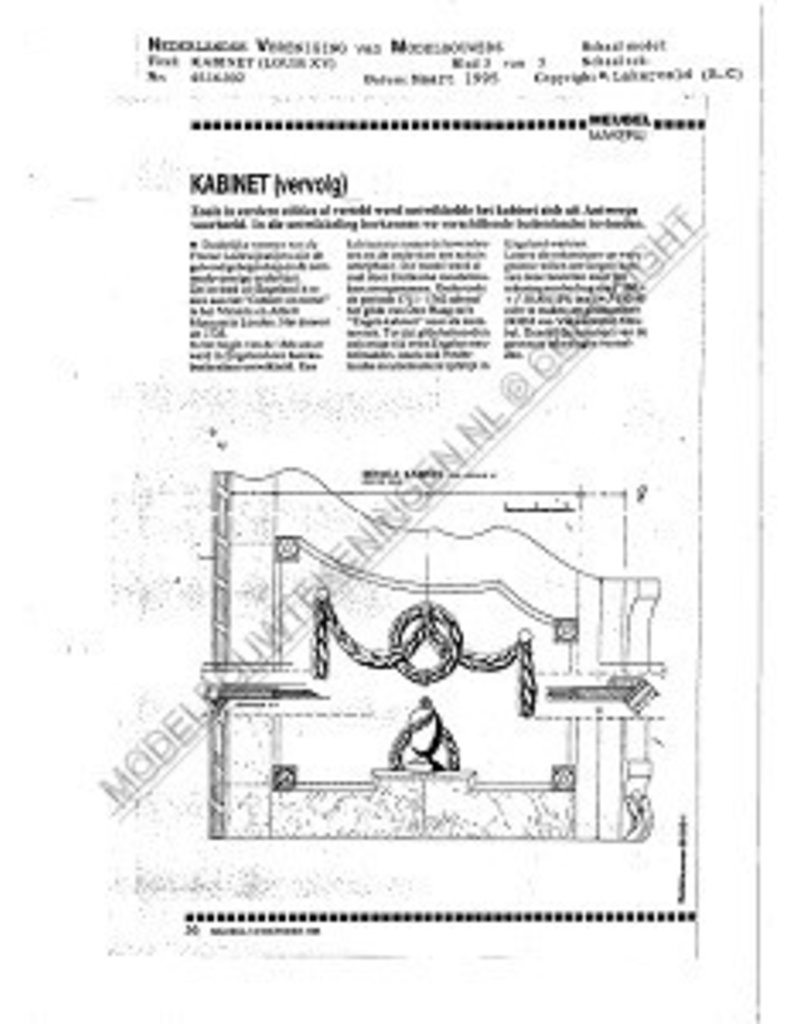 MBT Kabinett (spät Louis XV) - Bauzeichnung Maßstab 1 : N/A (45.16.002)