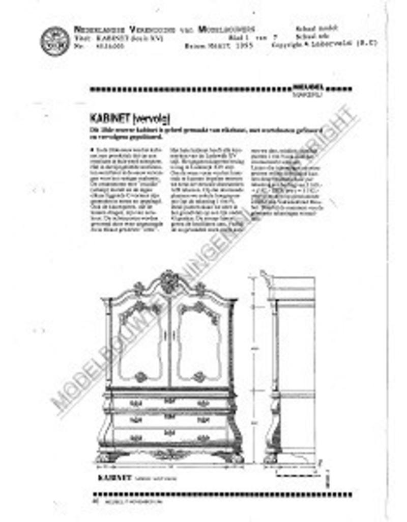 MBT Kabinet (Louis XV) - Bouwtekening Schaal 1 : N/A (45.16.003)