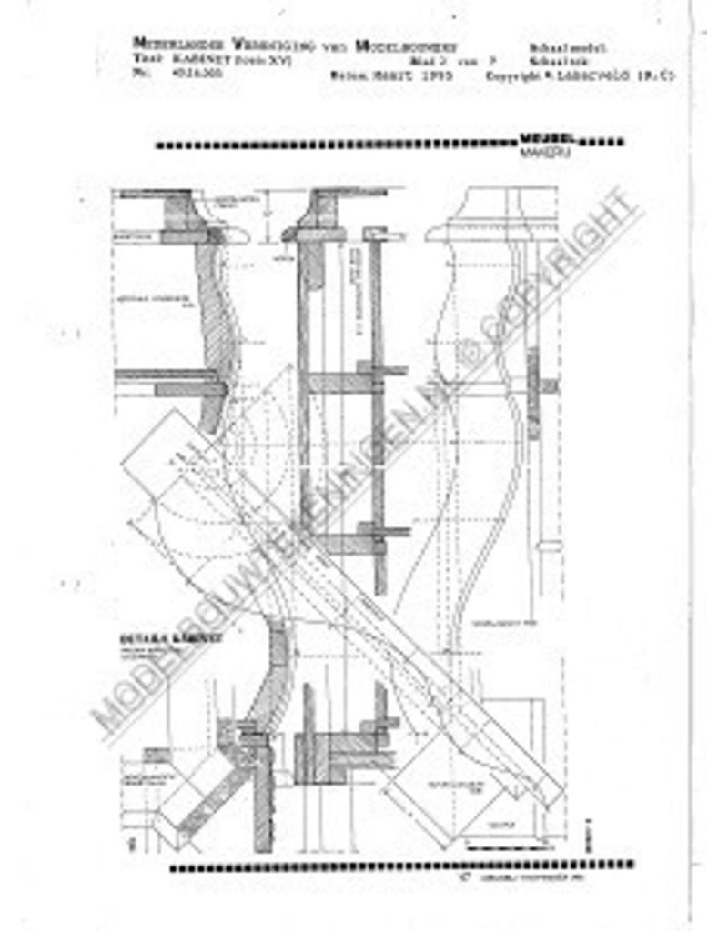 MBT Kabinet (Louis XV) - Bouwtekening Schaal 1 : N/A (45.16.003)