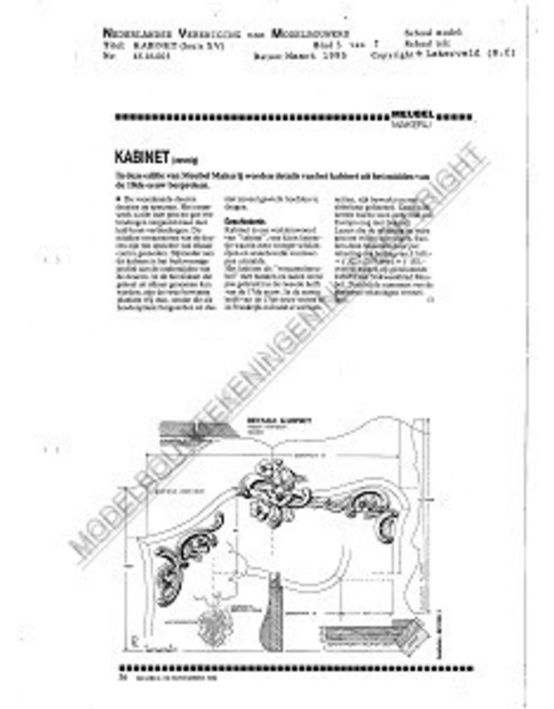 MBT Kabinet (Louis XV) - Bouwtekening Schaal 1 : N/A (45.16.003)