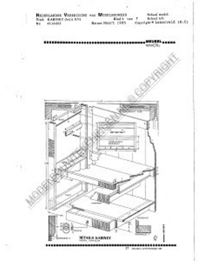 MBT Kabinet (Louis XV) - Bouwtekening Schaal 1 : N/A (45.16.003)