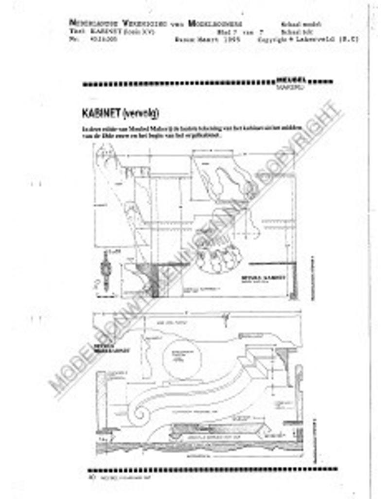 MBT Kabinet (Louis XV) - Bouwtekening Schaal 1 : N/A (45.16.003)