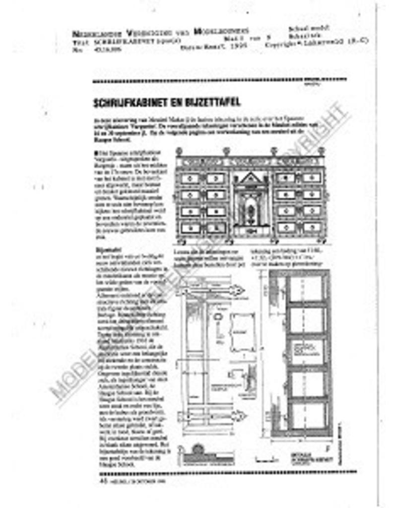 MBT Spaans schrijfkabinet - Bouwtekening Schaal 1 : N/A (45.16.006)