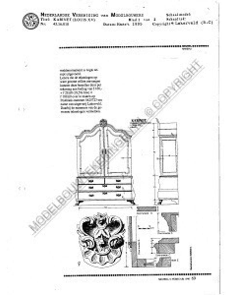 MBT Kabinet (Louis XV) - Bouwtekening Schaal 1 : N/A (45.16.010)
