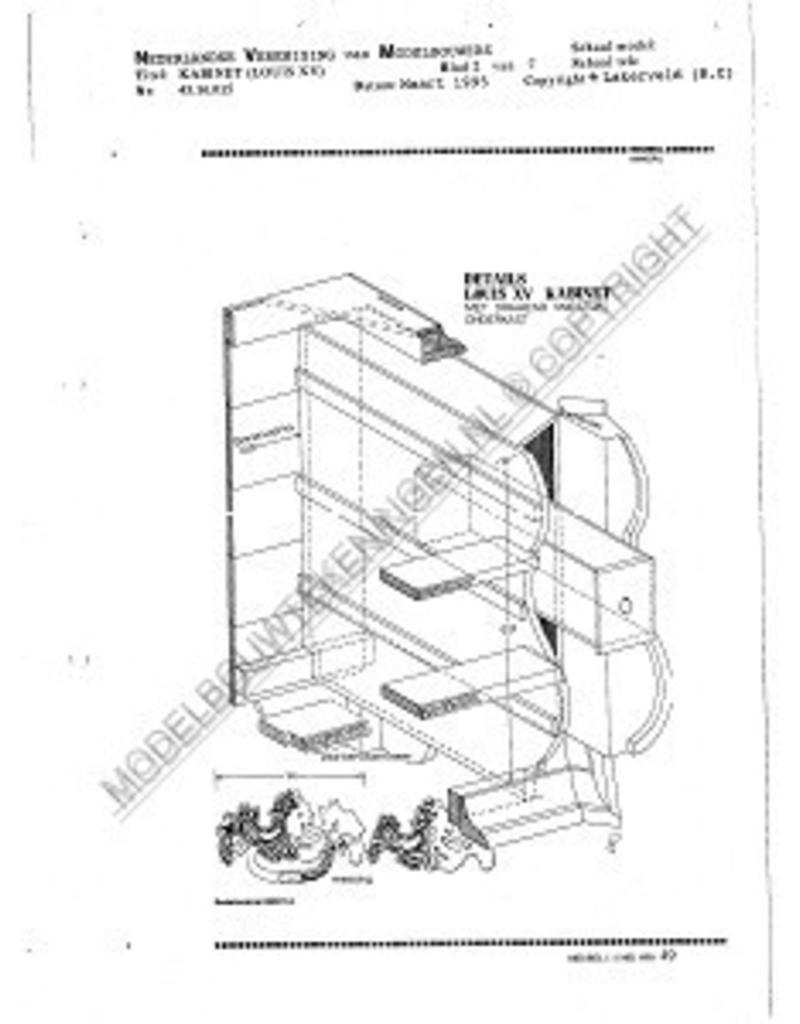 MBT Kabinet (Louis XV) - Bouwtekening Schaal 1 : N/A (45.16.015)