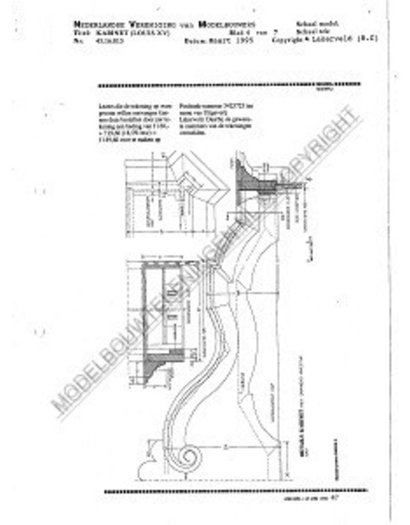 MBT Kabinet (Louis XV) - Bouwtekening Schaal 1 : N/A (45.16.015)