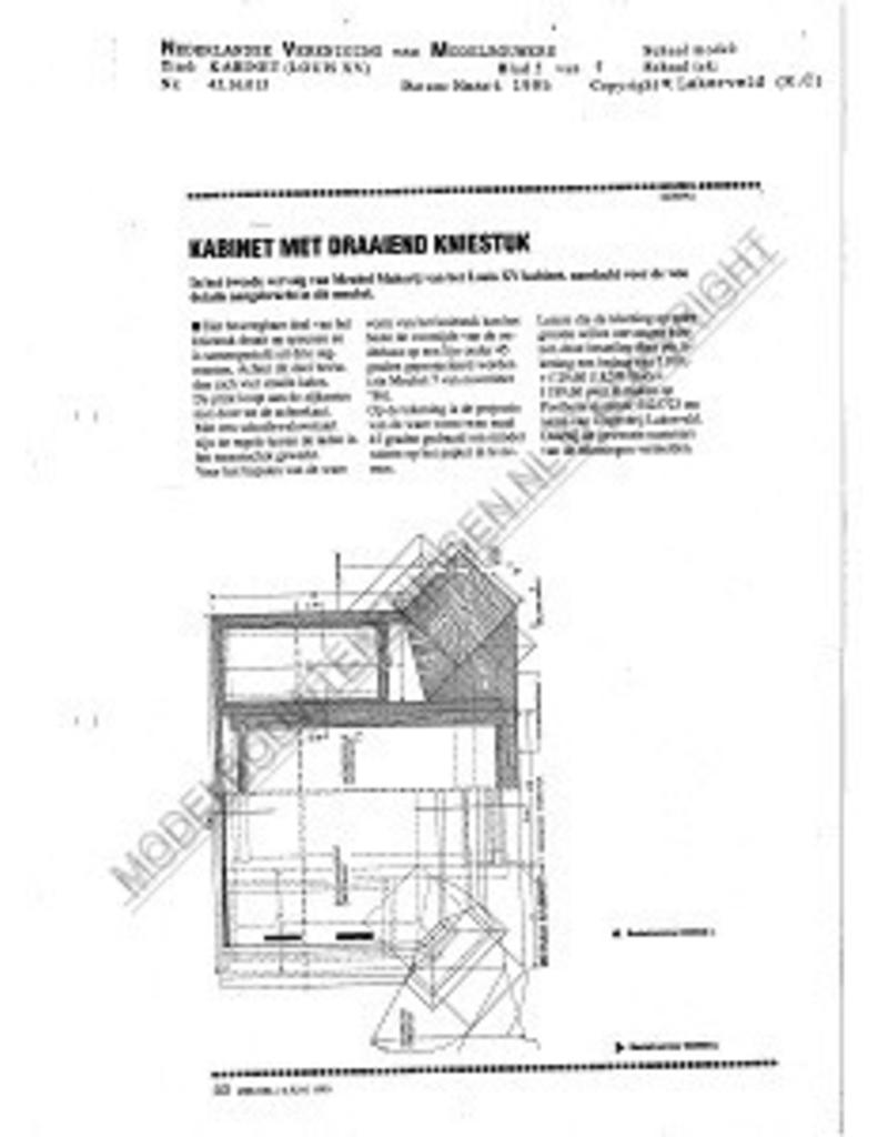 MBT Kabinet (Louis XV) - Bauzeichnung Maßstab 1 : N/A (45.16.015)