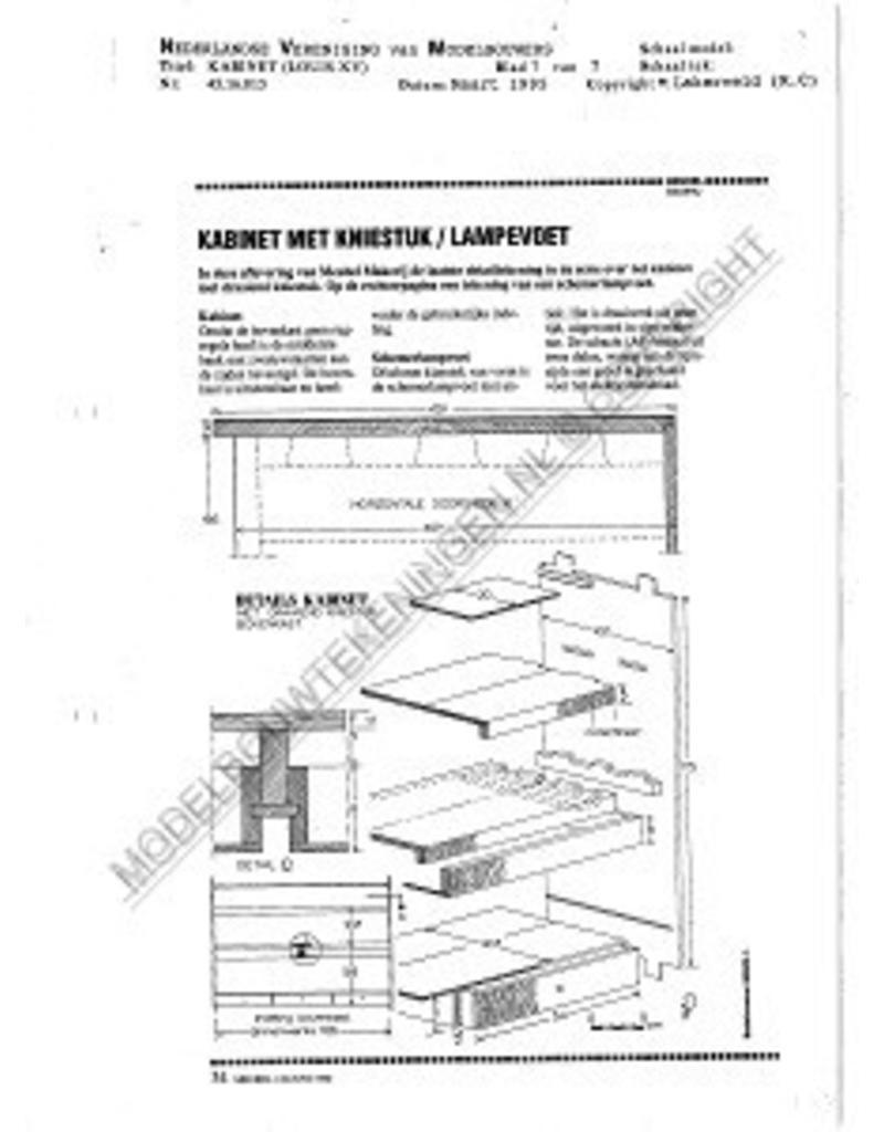 MBT Kabinet (Louis XV) - Bouwtekening Schaal 1 : N/A (45.16.015)
