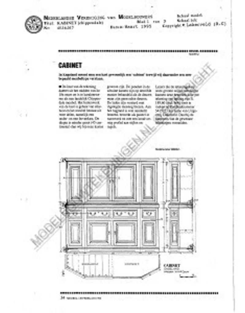 MBT Chippendale kabinet - Bouwtekening Schaal 1 : N/A (45.16.017)