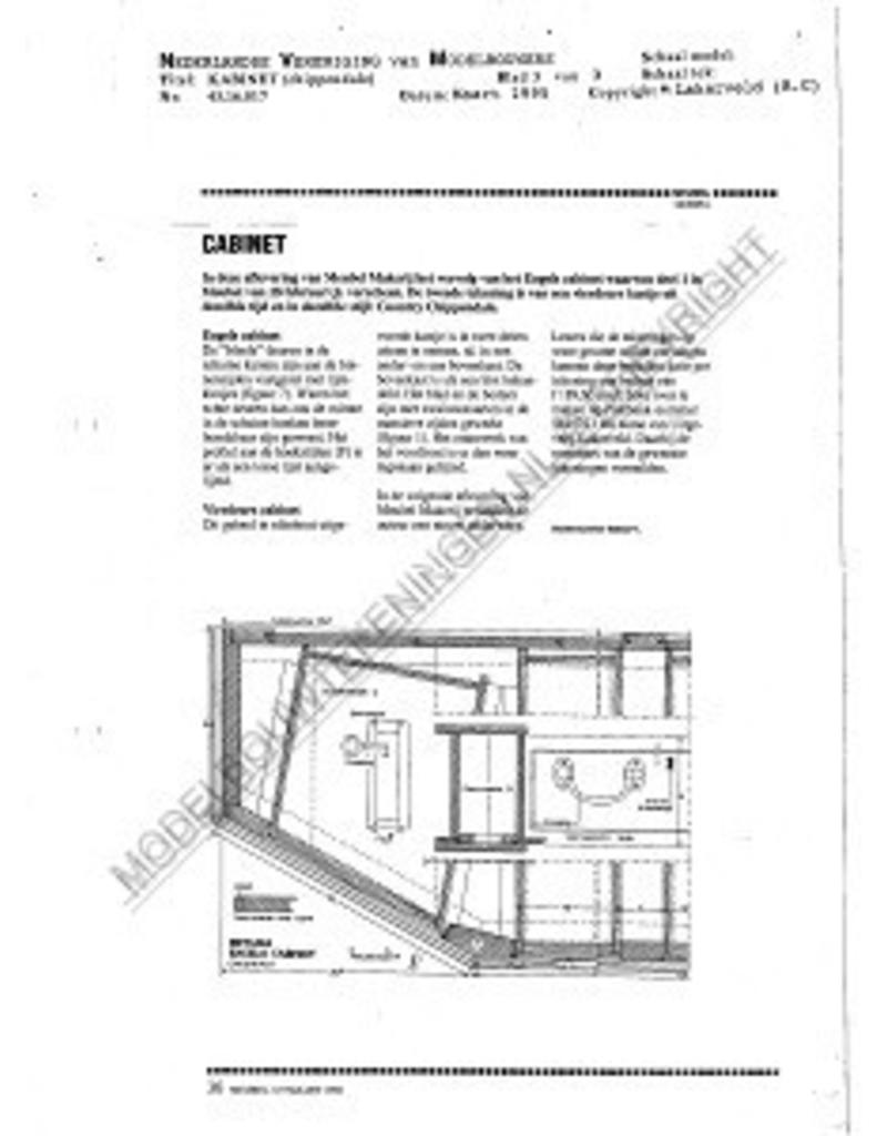 MBT Chippendale kabinet - Bouwtekening Schaal 1 : N/A (45.16.017)