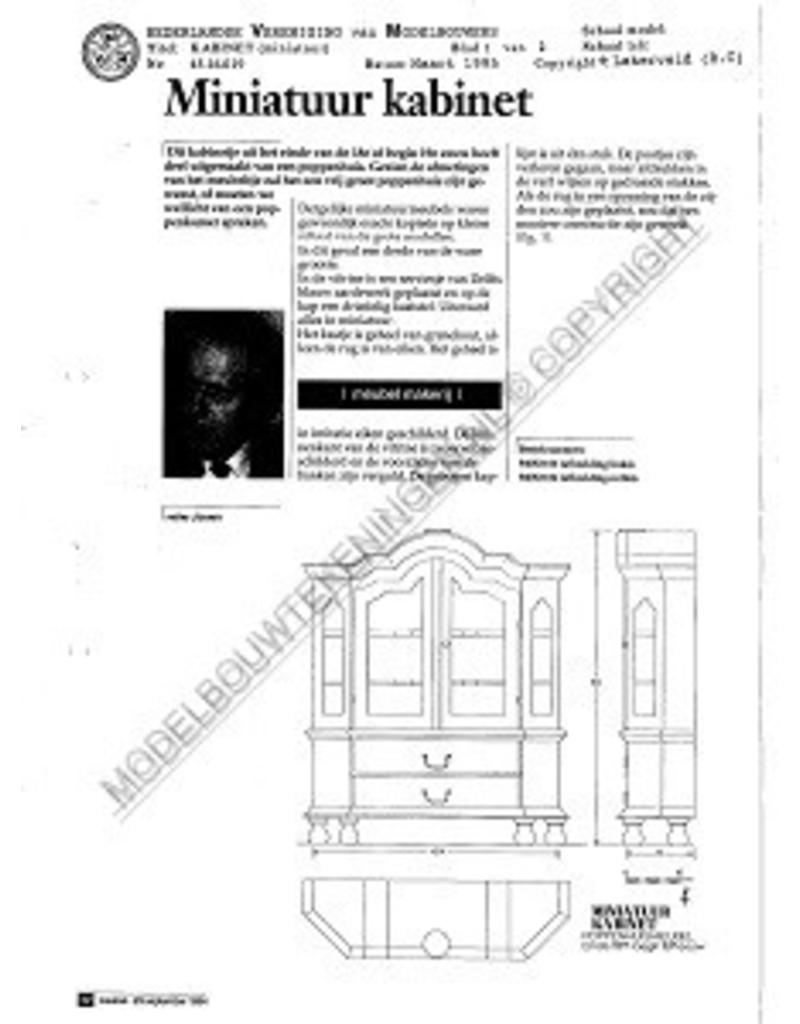 MBT Miniatuur kabinet - Bouwtekening Schaal 1 : N/A (45.16.019)