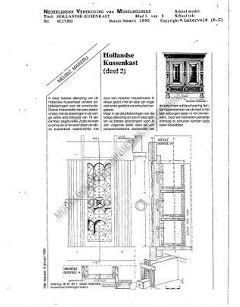 MBT Holländischer Kissenschrank - Bauzeichnung Maßstab 1 : N/A (45.17.002)