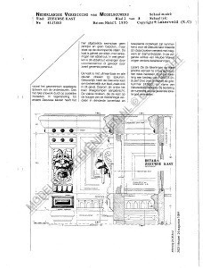 MBT Zeeuwse kast - Bouwtekening Schaal 1 : N/A (45.17.003)