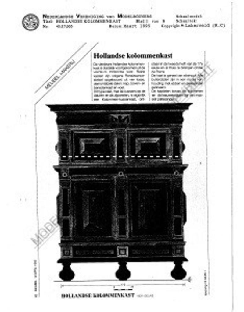 MBT Holländischer Säulenschrank - Bauzeichnung Maßstab 1 : N/A (45.17.005)