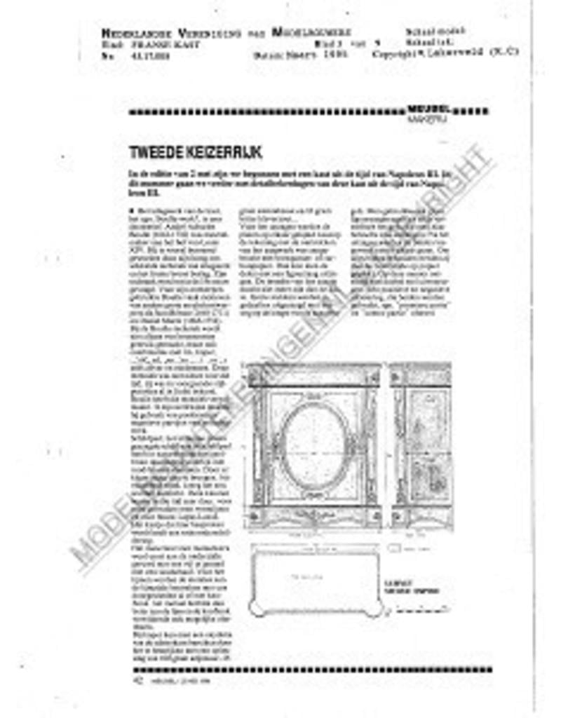 MBT Franse kast - Bouwtekening Schaal 1 : N/A (45.17.008)