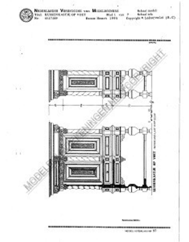 MBT Kussenkast op voet - Bouwtekening Schaal 1 : N/A (45.17.009)