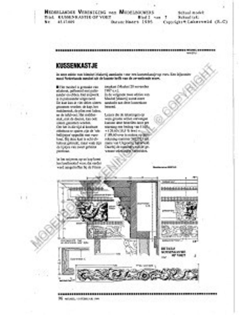 MBT Kussenkast op voet - Bouwtekening Schaal 1 : N/A (45.17.009)