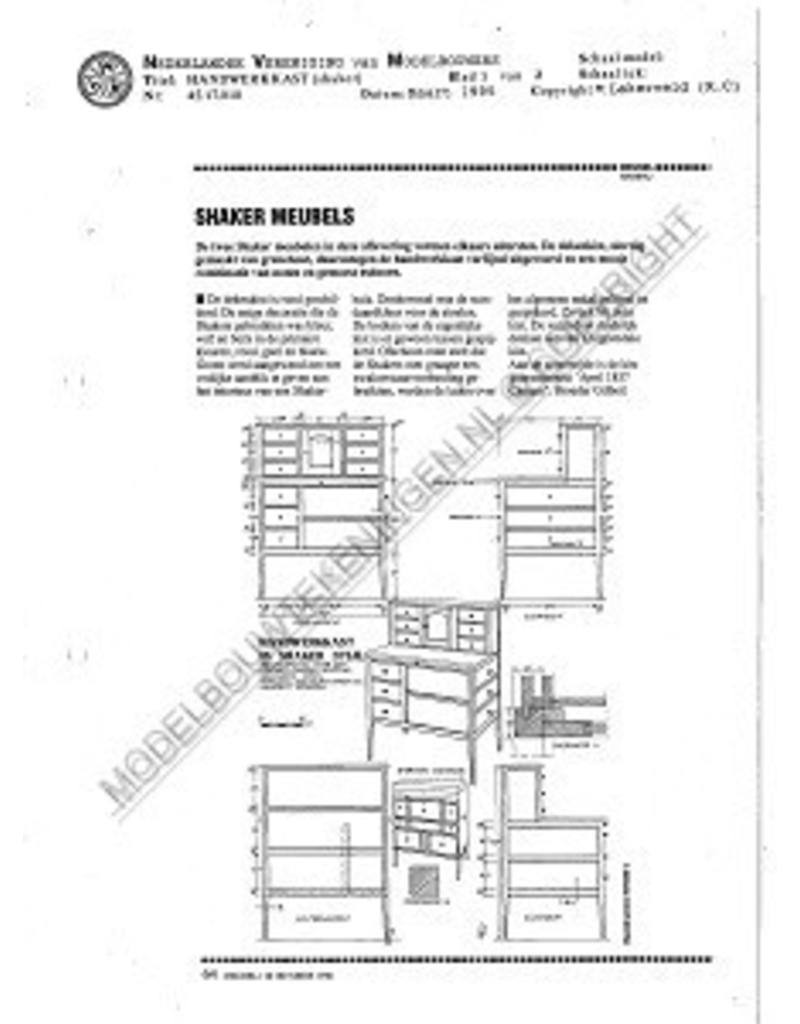 MBT Shaker Handwerksschrank - Bauzeichnung Maßstab 1 : N/A (45.17.010)