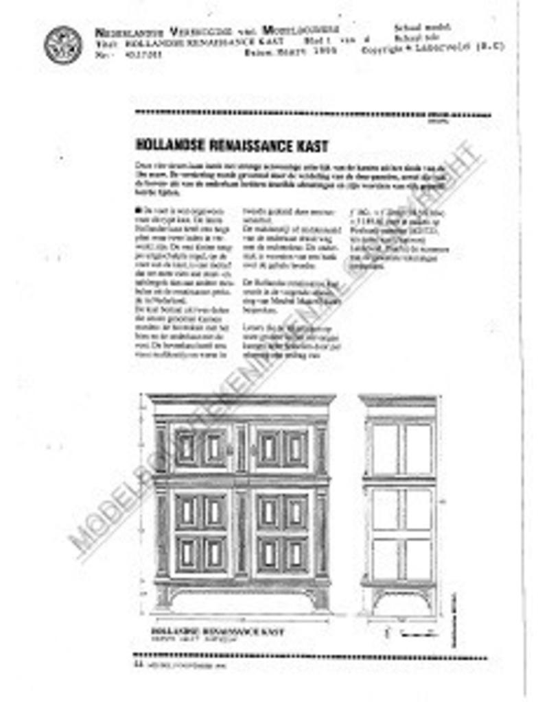 MBT Hollandse renaissance kast - Bouwtekening Schaal 1 : N/A (45.17.011)