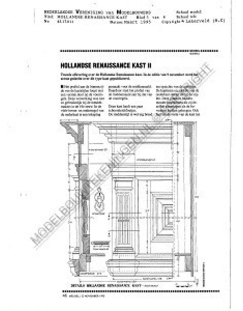 MBT Hollandse renaissance kast - Bouwtekening Schaal 1 : N/A (45.17.011)