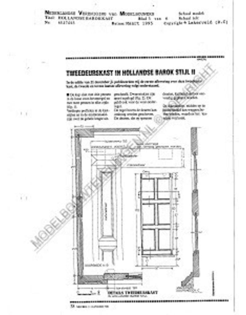 MBT Holländischer Barockschrank - Bauzeichnung Maßstab 1 : N/A (45.17.013)
