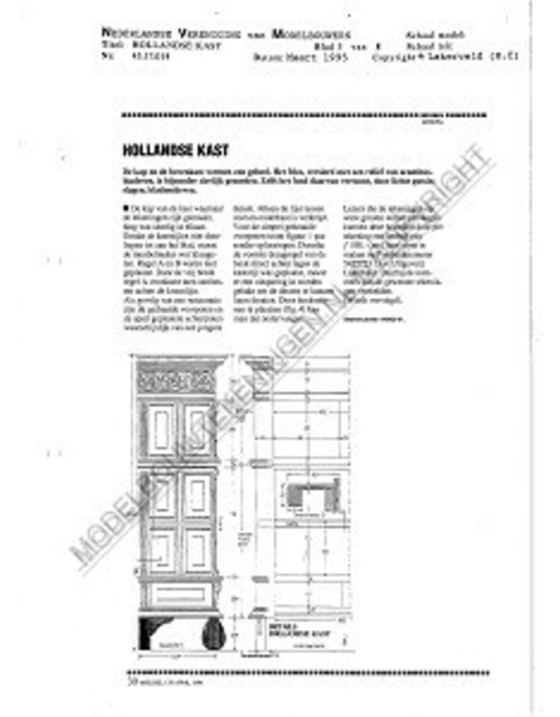 MBT Hollandse kast - Bouwtekening Schaal 1 : N/A (45.17.014)