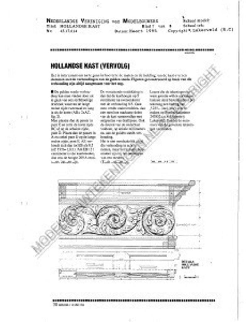 MBT Hollandse kast - Bouwtekening Schaal 1 : N/A (45.17.014)