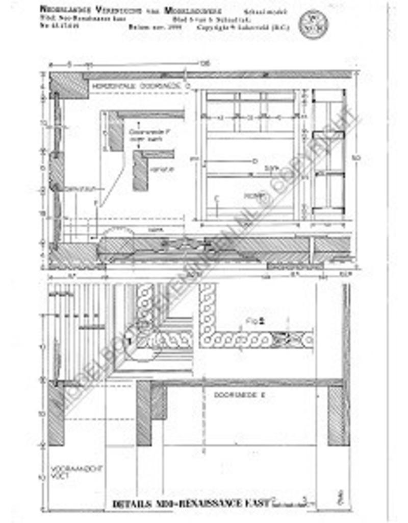 MBT Neo-Renaissance Schrank - Bauzeichnung Maßstab 1 : N/A (45.17.019)