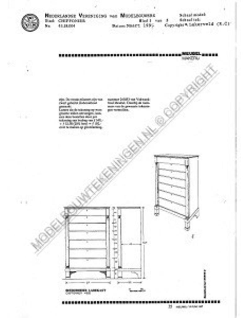 MBT Chiffonier - Bouwtekening Schaal 1 : N/A (45.18.004)