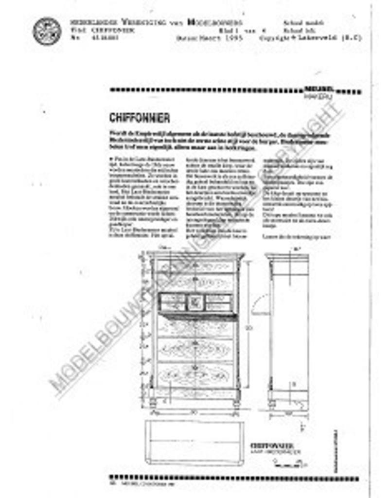 MBT Chiffonier - Bauzeichnung Maßstab 1 : N/A (45.18.005)