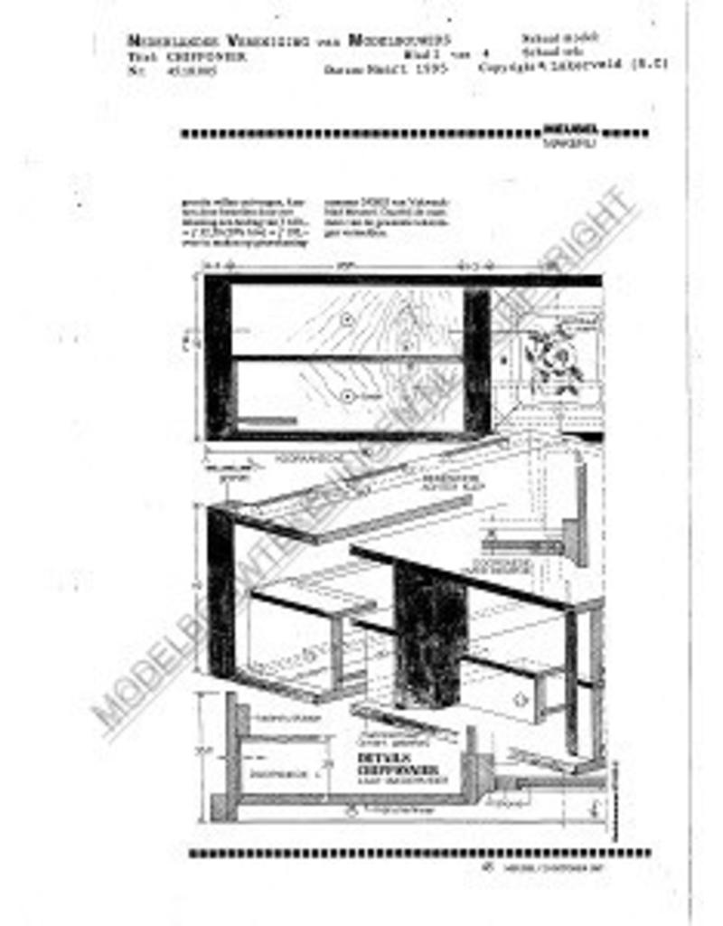 MBT Chiffonier - Bouwtekening Schaal 1 : N/A (45.18.005)