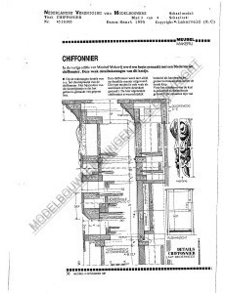 MBT Chiffonier - Bouwtekening Schaal 1 : N/A (45.18.005)