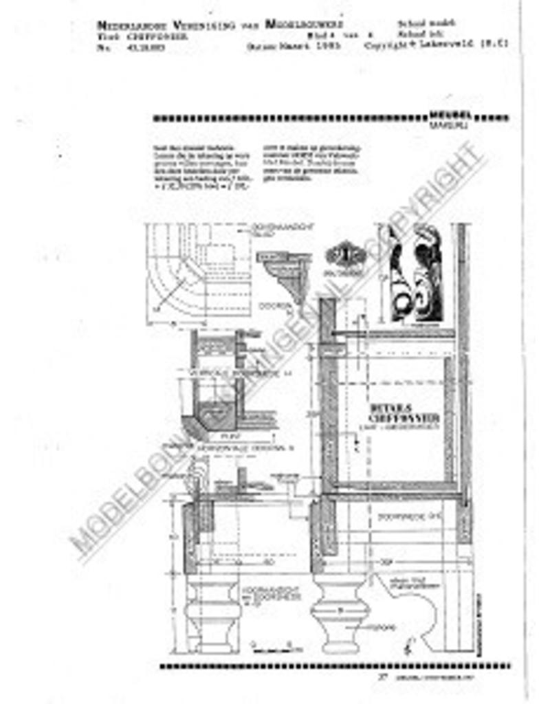 MBT Chiffonier - Bouwtekening Schaal 1 : N/A (45.18.005)