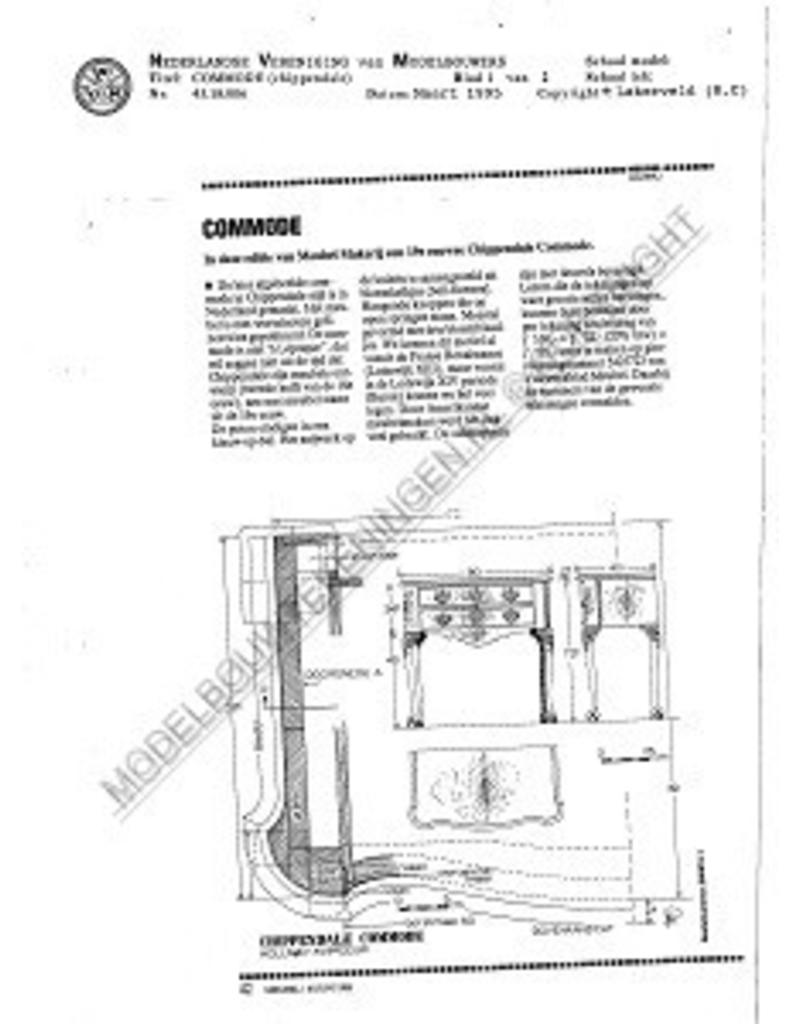 MBT Chippendale Kommode - Bauzeichnung Maßstab 1 : N/A (45.18.006)