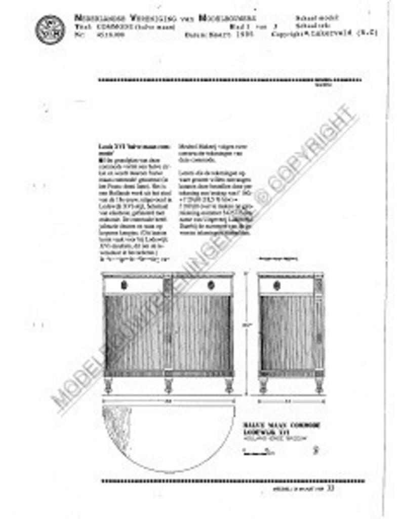 NVM 45.18.008 halve maan commode