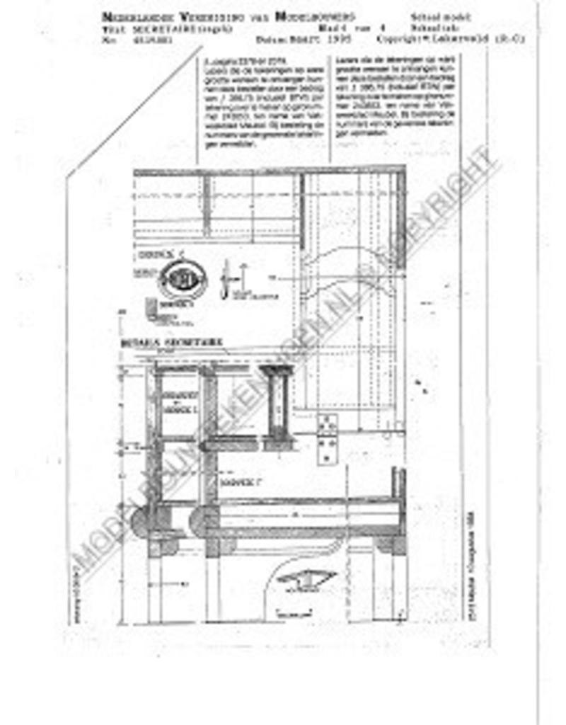 MBT Engelse secretaire - Bouwtekening Schaal 1 : N/A (45.19.001)