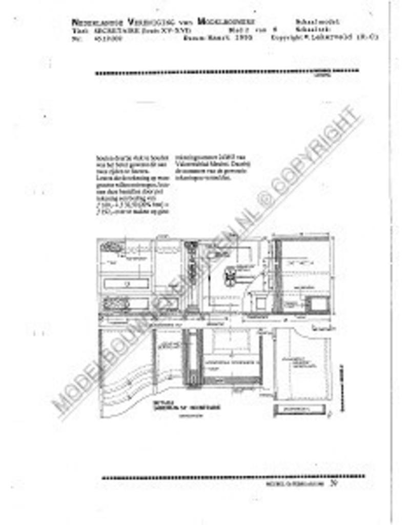 MBT Louis XV-XVI secretaire - Bouwtekening Schaal 1 : N/A (45.19.002)