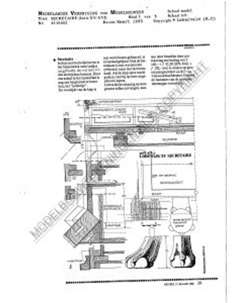 MBT Louis XV-XVI secretaire - Bouwtekening Schaal 1 : N/A (45.19.002)
